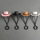 Maxbell 4 Pieces Silicone Cowboy Hat Straw Covers for Family Gatherings Outdoor Home