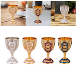 Maxbell Wine Glass Easy Clean Party Favors Portable Decoration Birthday Gifts Goblet Silver White