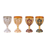 Maxbell Wine Glass Easy Clean Party Favors Portable Decoration Birthday Gifts Goblet Silver White