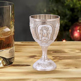 Maxbell Wine Glass Easy Clean Party Favors Portable Decoration Birthday Gifts Goblet Silver White