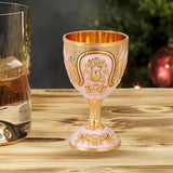 Maxbell Wine Glass Easy Clean Party Favors Portable Decoration Birthday Gifts Goblet Gold White