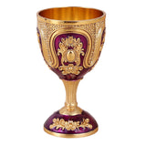 Maxbell Wine Glass Easy Clean Party Favors Portable Decoration Birthday Gifts Goblet Gold Purple