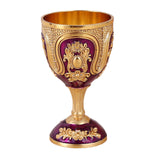 Maxbell Wine Glass Easy Clean Party Favors Portable Decoration Birthday Gifts Goblet Gold Purple