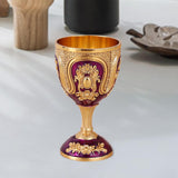 Maxbell Wine Glass Easy Clean Party Favors Portable Decoration Birthday Gifts Goblet Gold Purple