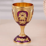 Maxbell Wine Glass Easy Clean Party Favors Portable Decoration Birthday Gifts Goblet Gold Purple