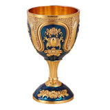 Maxbell Wine Glass Easy Clean Party Favors Portable Decoration Birthday Gifts Goblet Gold Blue
