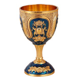 Maxbell Wine Glass Easy Clean Party Favors Portable Decoration Birthday Gifts Goblet Gold Blue