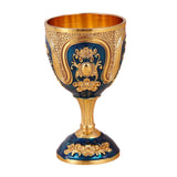 Maxbell Wine Glass Easy Clean Party Favors Portable Decoration Birthday Gifts Goblet Gold Blue