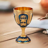 Maxbell Wine Glass Easy Clean Party Favors Portable Decoration Birthday Gifts Goblet Gold Blue