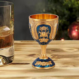 Maxbell Wine Glass Easy Clean Party Favors Portable Decoration Birthday Gifts Goblet Gold Blue