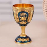 Maxbell Wine Glass Easy Clean Party Favors Portable Decoration Birthday Gifts Goblet Gold Blue