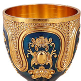 Maxbell Wine Glass Easy Clean Party Favors Portable Decoration Birthday Gifts Goblet Gold Blue
