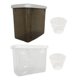 Maxbell Food Containers Kitchen Dustproof Grain Storage Bin for Flour Sugar Pet Food clear