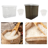 Maxbell Food Containers Kitchen Dustproof Grain Storage Bin for Flour Sugar Pet Food clear