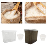 Maxbell Food Containers Kitchen Dustproof Grain Storage Bin for Flour Sugar Pet Food clear