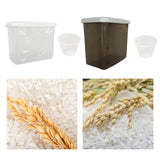 Maxbell Food Containers Kitchen Dustproof Grain Storage Bin for Flour Sugar Pet Food clear