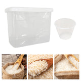 Maxbell Food Containers Kitchen Dustproof Grain Storage Bin for Flour Sugar Pet Food clear