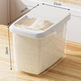 Maxbell Food Containers Kitchen Dustproof Grain Storage Bin for Flour Sugar Pet Food clear
