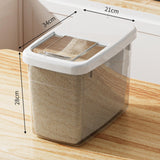 Maxbell Food Containers Kitchen Dustproof Grain Storage Bin for Flour Sugar Pet Food gray