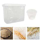 Maxbell Rice Storage Container Space Saving Sealed Grain Storage Bin for Sugar Flour clear