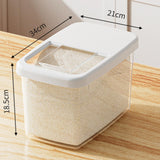 Maxbell Rice Storage Container Space Saving Sealed Grain Storage Bin for Sugar Flour clear