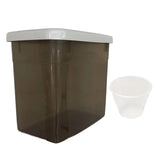 Maxbell Rice Storage Container Space Saving Sealed Grain Storage Bin for Sugar Flour gray