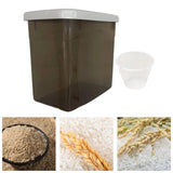 Maxbell Rice Storage Container Space Saving Sealed Grain Storage Bin for Sugar Flour gray