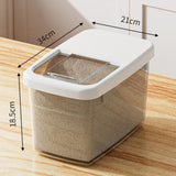 Maxbell Rice Storage Container Space Saving Sealed Grain Storage Bin for Sugar Flour gray