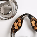 Maxbell Divided Serving Tray Unique Elegant Snack Plate for Candy Chocolates Dessert A