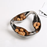 Maxbell Divided Serving Tray Unique Elegant Snack Plate for Candy Chocolates Dessert A