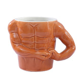 Maxbell Ceramic Coffee Mug Tea Cup Muscle Cup for Tea Hot or Cold Drink Father's Day football spoon