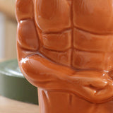 Maxbell Ceramic Coffee Mug Tea Cup Muscle Cup for Tea Hot or Cold Drink Father's Day spade spoon