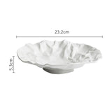 Maxbell Ceramic Plate Japanese Style Steak Dinner Storage Tray for BBQ Camping Party 9inch