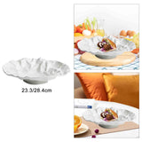 Maxbell Ceramic Plate Japanese Style Steak Dinner Storage Tray for BBQ Camping Party 9inch