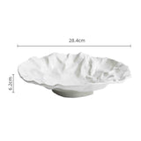 Maxbell Ceramic Plate Japanese Style Steak Dinner Storage Tray for BBQ Camping Party 11inch