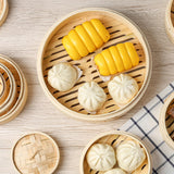 Maxbell Bamboo Steamer Basket Steamer Cloth Vegetable Steamer for Dimsum Bao Chicken Dia 25.4cm 2 Tier