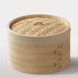 Maxbell Bamboo Steamer Basket Steamer Cloth Vegetable Steamer for Dimsum Bao Chicken Dia 27cm 2 Tier