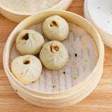 Maxbell Bamboo Steamer Basket Steamer Cloth Vegetable Steamer for Dimsum Bao Chicken Dia 27cm 2 Tier
