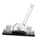 Maxbell 800ml Wine Decanter Set with 4 Glass and Tray for Father's Day Gift Bar Sets