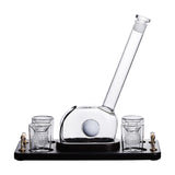 Maxbell 800ml Wine Decanter Set with 4 Glass and Tray for Father's Day Gift Bar Sets