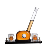 Maxbell 800ml Wine Decanter Set with 4 Glass and Tray for Father's Day Gift Bar Sets