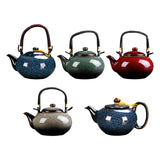 Maxbell Ceramic Teapot Traditional Tea Dispenser Tea Maker for Picnic Outdoor Hiking blue1