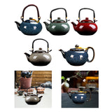 Maxbell Ceramic Teapot Traditional Tea Dispenser Tea Maker for Picnic Outdoor Hiking blue1