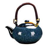 Maxbell Ceramic Teapot Traditional Tea Dispenser Tea Maker for Picnic Outdoor Hiking blue1