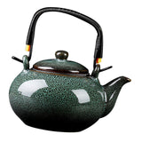 Maxbell Ceramic Teapot Traditional Tea Dispenser Tea Maker for Picnic Outdoor Hiking grenn