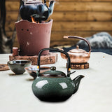 Maxbell Ceramic Teapot Traditional Tea Dispenser Tea Maker for Picnic Outdoor Hiking grenn