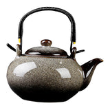 Maxbell Ceramic Teapot Traditional Tea Dispenser Tea Maker for Picnic Outdoor Hiking grey