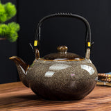 Maxbell Ceramic Teapot Traditional Tea Dispenser Tea Maker for Picnic Outdoor Hiking grey