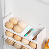 Maxbell 3 Tier Egg Holder Holds 24 Eggs Rolling Egg Holder for Drawer Cabinet Pantry