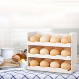 Maxbell 3 Tier Egg Holder Holds 24 Eggs Rolling Egg Holder for Drawer Cabinet Pantry